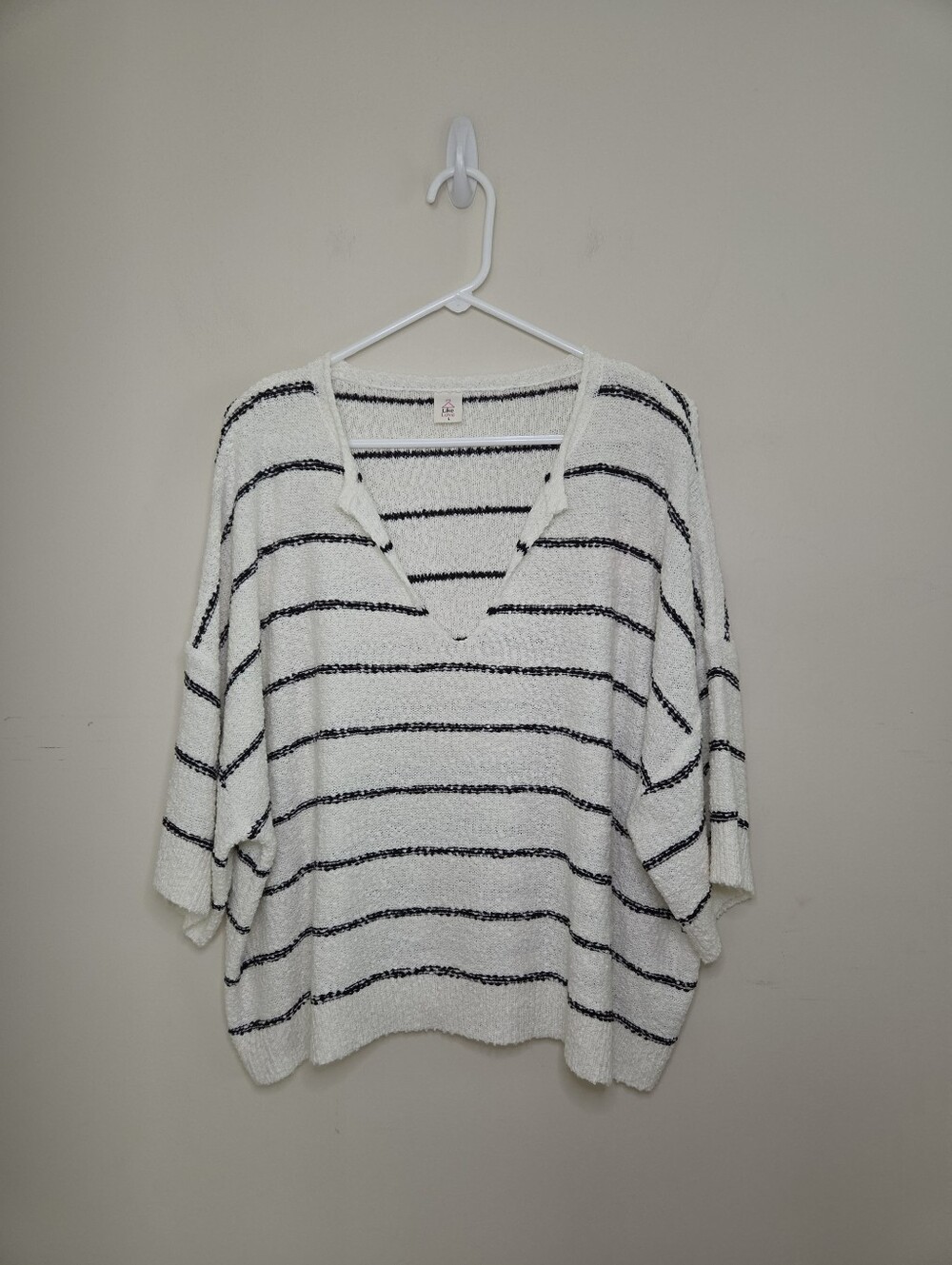 Women's Like Love Striped Oversize Sweater Sz Large